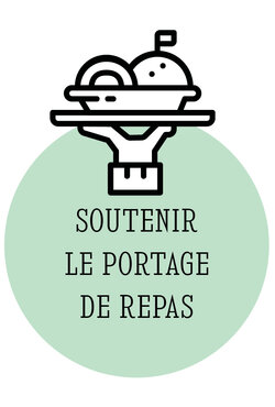icone main portant plateau repas - soutenir le portage de repas