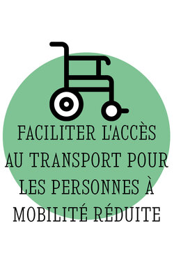 Icone fauteuil roulant - proposer le transport des personnes à mobilité réduite